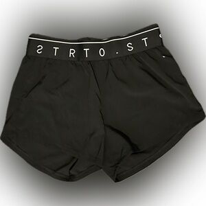 Black athletic shorts